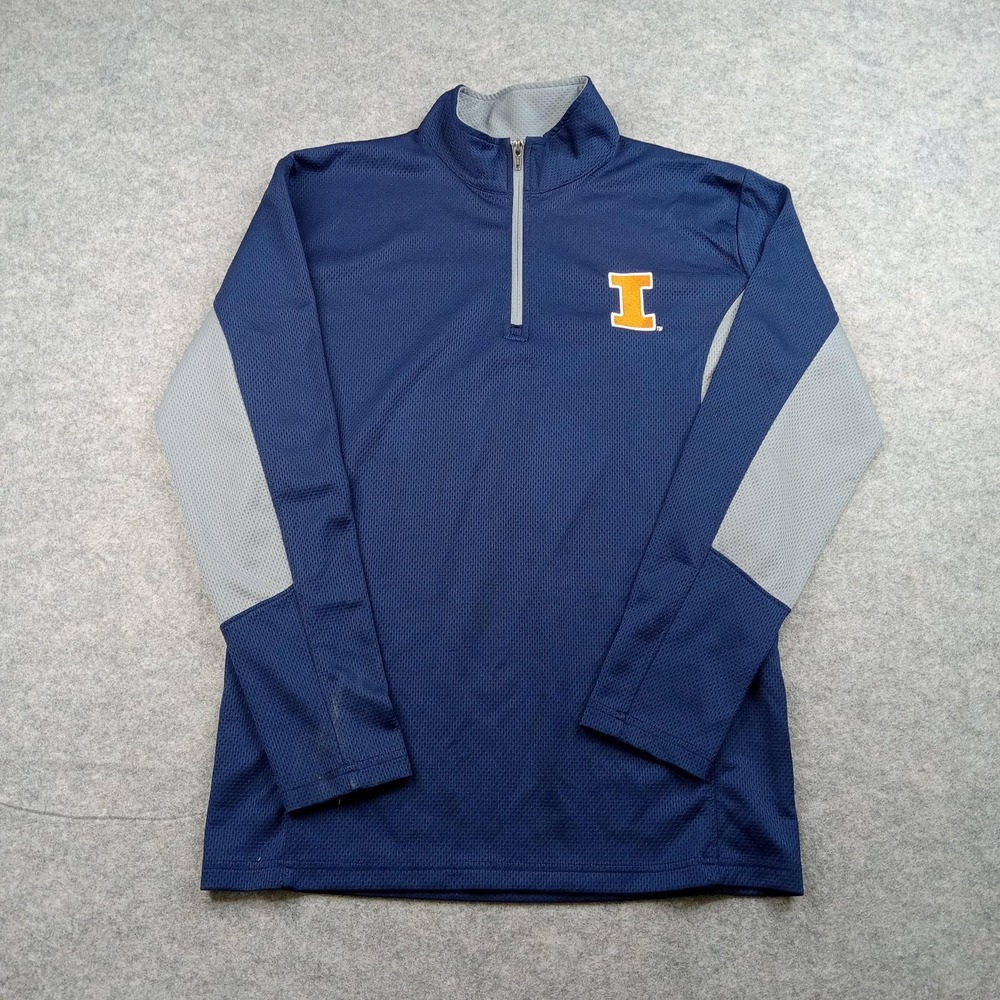 Illinois Fighting‎ Illini Sweater Mens Medium Blue Gray NCAA College Football